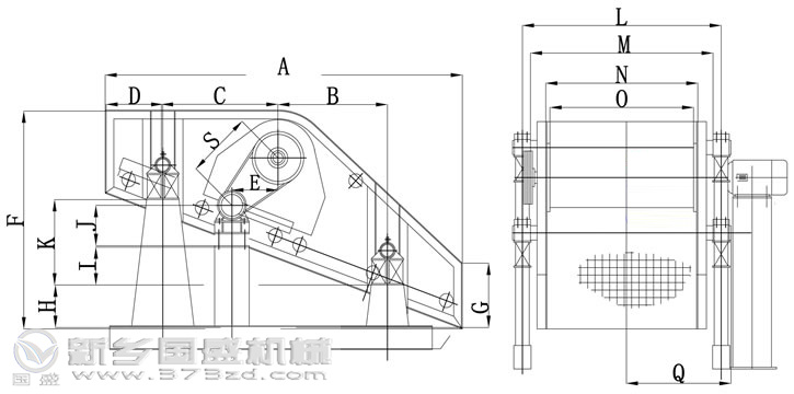單軸振動篩結(jié)構(gòu) 單軸振動篩結(jié)構(gòu)圖
